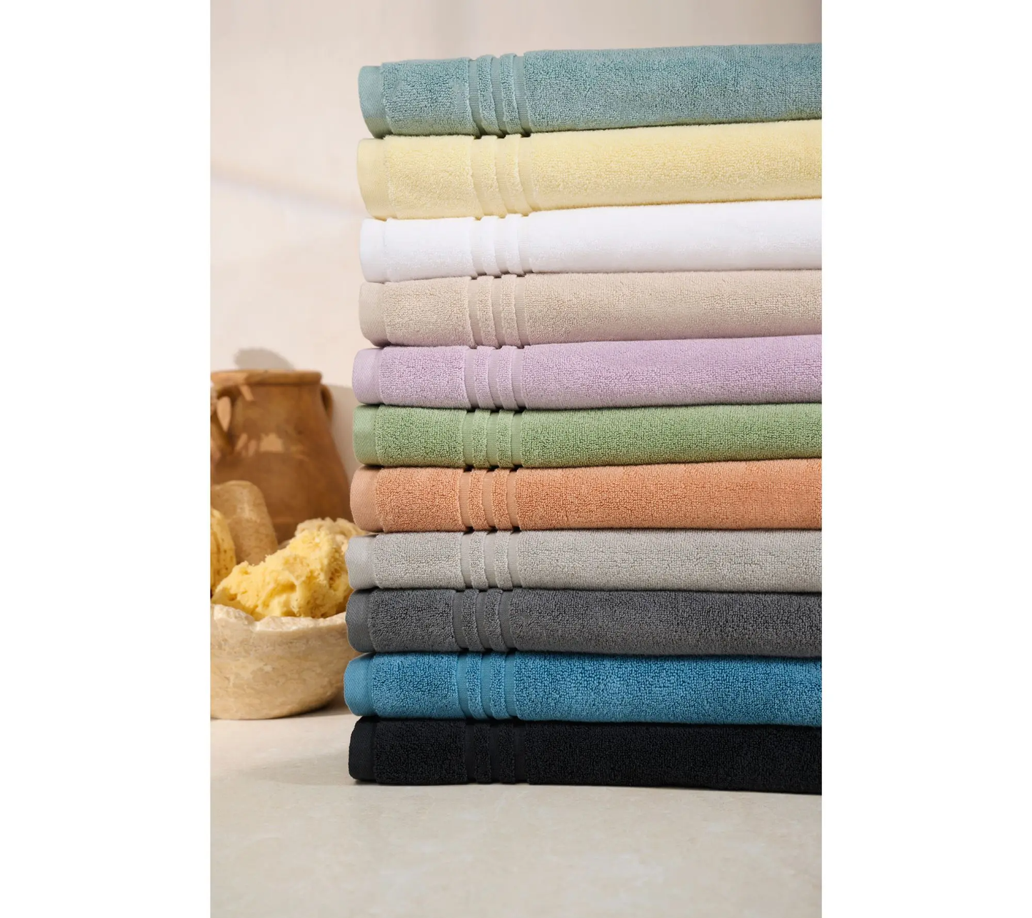Soft 100% Cotton Towel Set – 12-Piece Bathroom Collection
