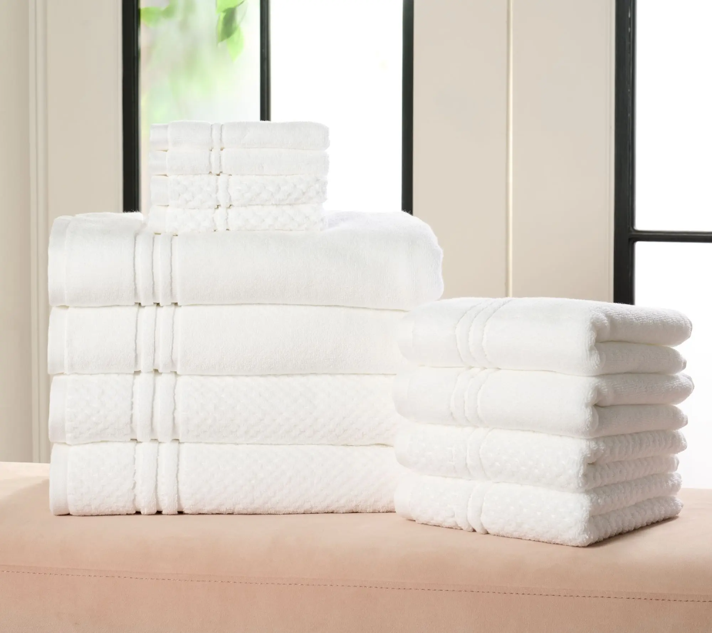 Soft 100% Cotton Towel Set – 12-Piece Bathroom Collection