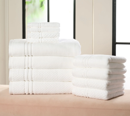 Soft 100% Cotton Towel Set – 12-Piece Bathroom Collection